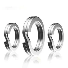 Split Rings Sea Course Cod Carp Fishing Swivels Lures Line Links Stainless Steel