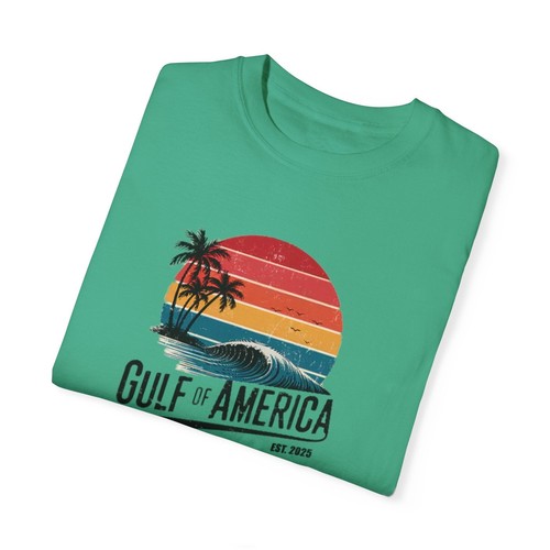 Gulf of America Garment-Dyed T-shirt, Beach Vibes, Summer Apparel, Unisex Style - Picture 20 of 24