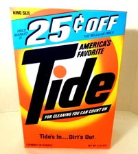 Vintage Tide Laundry Detergent 5 lbs 4oz Box Powder King Size New Old Stock