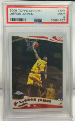 Lebron James 2005-06 Topps Chrome #102 - PSA 9 MINT - Cleveland