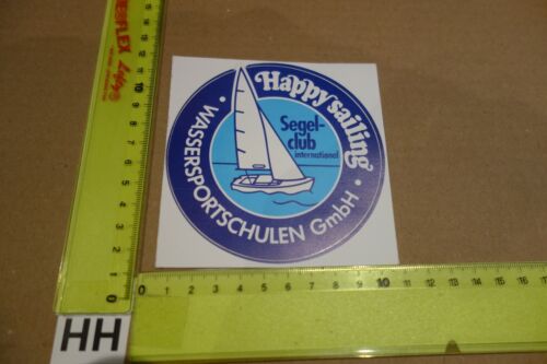 Alter Aufkleber Sport Segeln Surfen Segelclub Happy Sailing Wassersportschulen - Bild 1 von 2