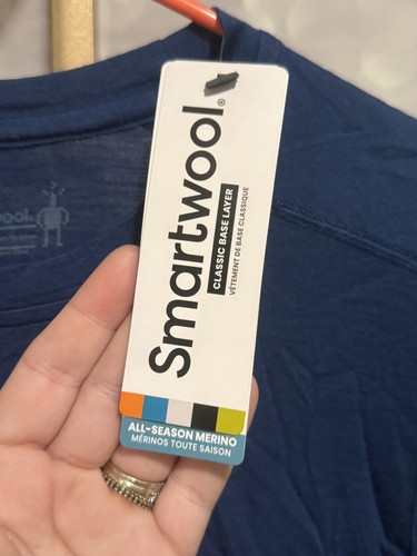 Smartwool blu indaco classico a base vegetale per tutte le stagioni nuovo con etichette anche manica lunga - M - Foto 2 di 6