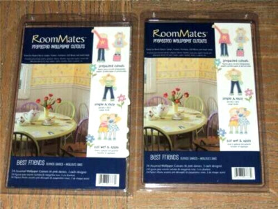 BEST FRIENDS WALLPAPER CUTOUTS FLOWERS GIRLS DAISIES 48 TOTAL LOT OF 2 RoomMate