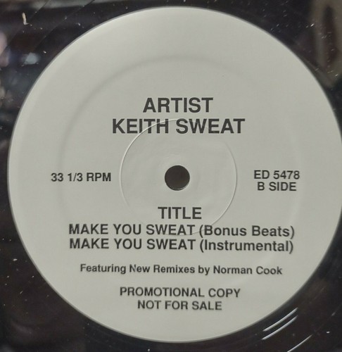 Keith Sweat - MAKE YOU SWEAT- 12" - 1990 - Near Mint Vinyl - PROMO - Picture 2 of 2