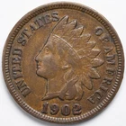 1902 Extremely Fine (XF/EF) Indian Head Penny Cent #1