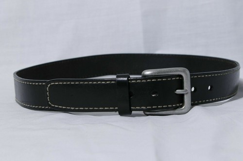 Cinturón de cuero de vaca negro Banana Republic para hombre talla 34