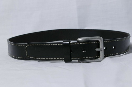 Banana Republic Men's Black Cow Leather Belt sz 34 - Picture 1 of 8