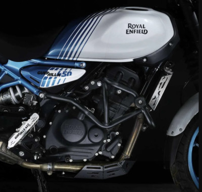 Passend Für Royal Enfield Guerrilla 450 Schwarzer Crash-Guard Motorenschutz (V2)