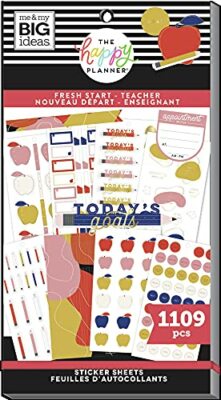 The Happy Planner Sticker Planner Fresh Start Teacher Theme 1109 Stickers
