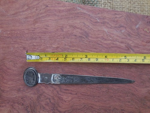 Vintage marked 925 Letter Opener,Blue Stone Theodor Fahrner ,inlaid designs #23 - Picture 11 of 13