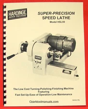 HARDINGE HSL59 High Speed Metal Lathe Catalog 0346