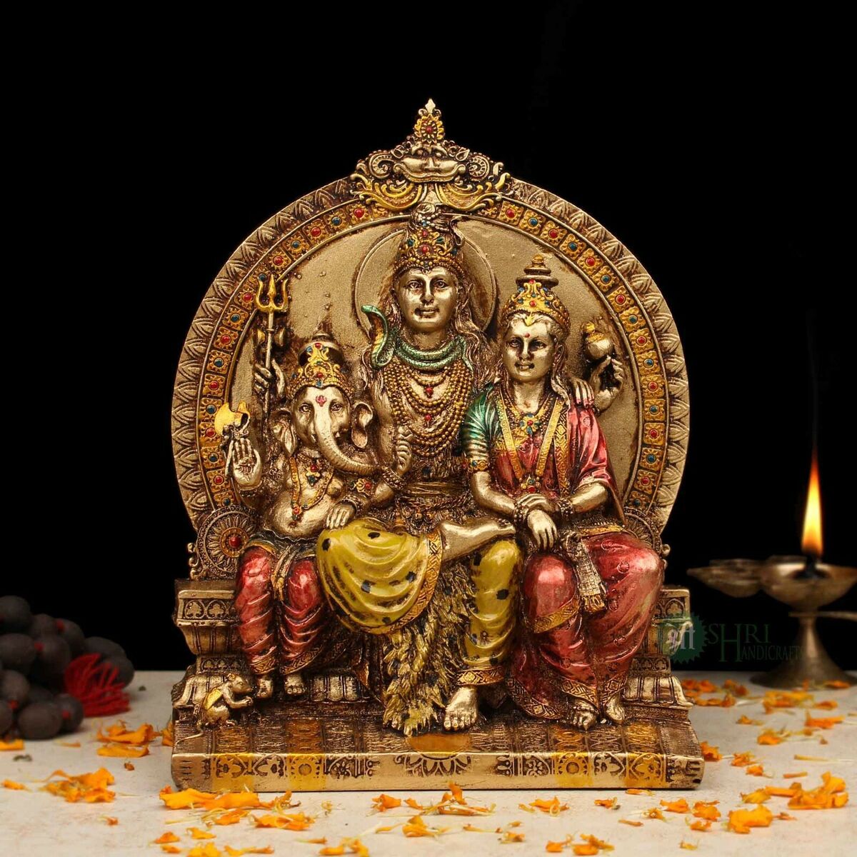 Lord Shiva Parivar Statue Lord Shiva Maa Parvati Lord Ganesha Home ...