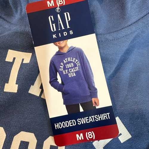 NWT Gap Unisex Kids Size M (8) Blue 1969 San Francisco Logo Hooded Sweatshirt - Picture 6 of 10