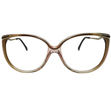 Luxottica 4037 Cat Eye Eyeglasses Frames Brown/Pink/Clear Full Rim 54-15-135