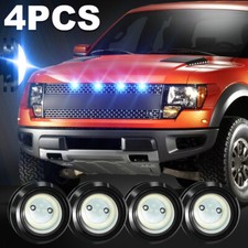4x Blue Led Front Grille Grill Running Lights For Ford F150 Raptor Style 4x Blue Led Front Grille Grill Running Lights For Ford F150 Raptor Style