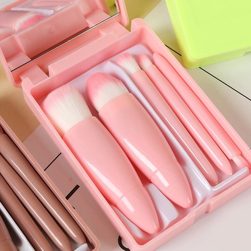Soft Hair Mini Eye Brush Makeup Brush With Mirror Box 5Pcs/Set Blush Brush - Picture 7 of 20