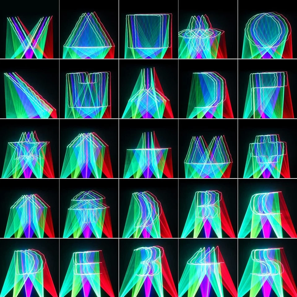 5 Len 5 Beam RGBYC DJ Laser Light DMX Laser Projector show Stage Effect Lighting - Image 4 of 4