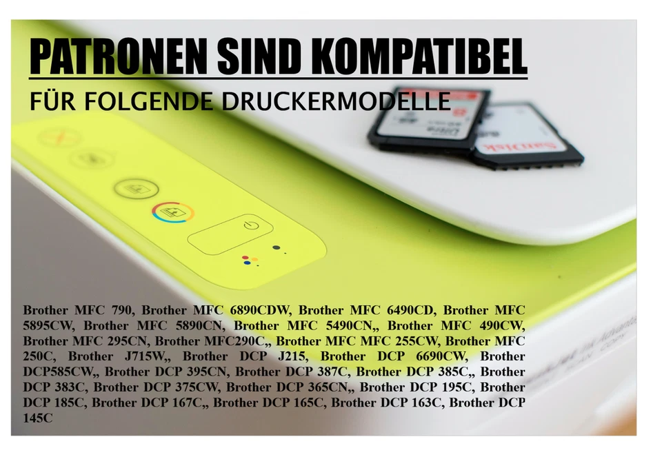 8 Druckerpatronen kompatibel für BROTHER DCP-145C DCP-195C DCP-385C DCP-395C - Bild 2 von 4