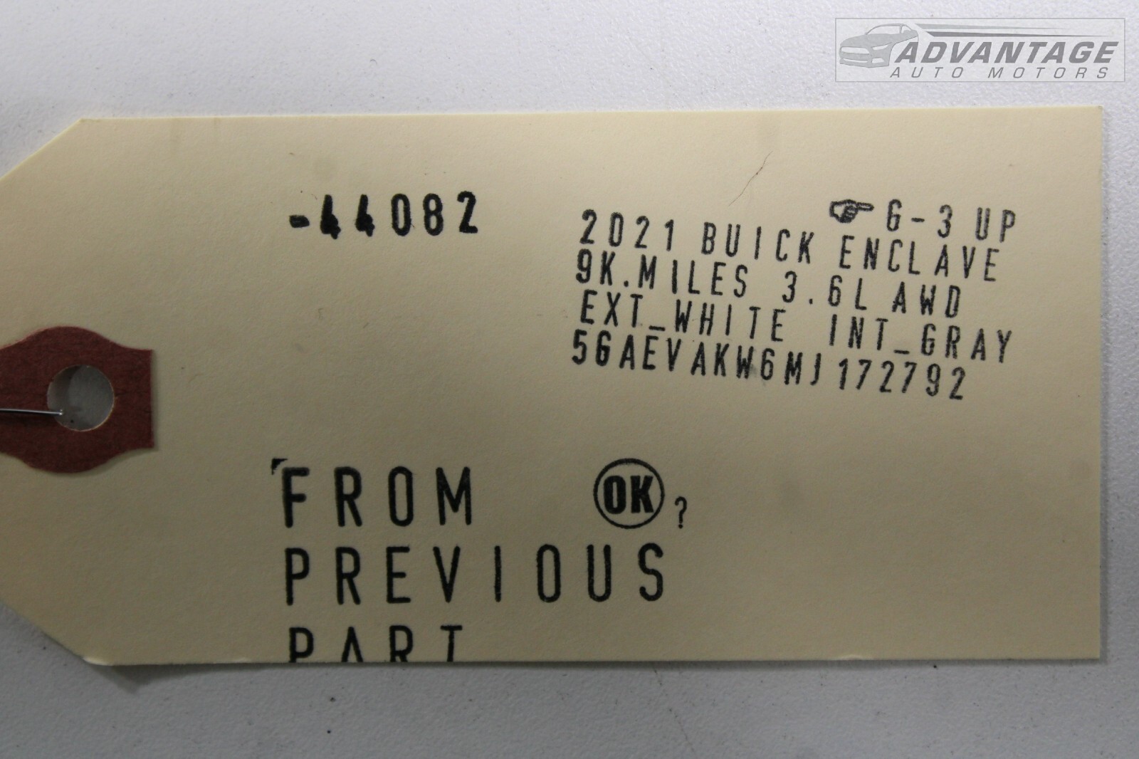 2018 2023 BUICK ENCLAVE HOOD LATCH RELEASE CABLE W/ HANDLE OEM