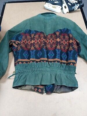 Vintage 90's Green Suede Jacket Multicolor Patchwork Women's Vintage 90's Green Suede Jacket Multicolor Patchwork Women's