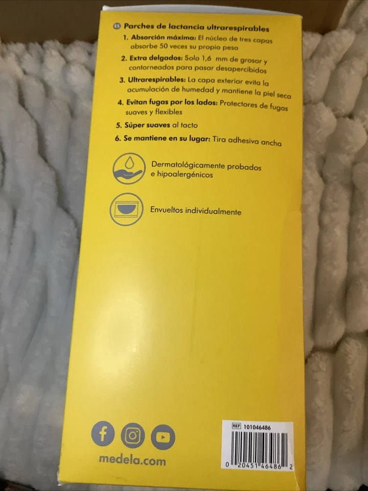 Almohadillas de lactancia ultra transpirables medela 200 protectores envueltos individualmente delgados Foto 3 de 4
