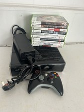 Xbox 360 Slim 250GB Glossy Black & 10 Games