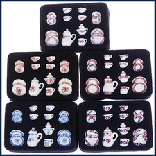 Juguetes para niñas Juego de té Miniatura Juego de té Muebles para casa de muñecas 15 piezas 1:12
