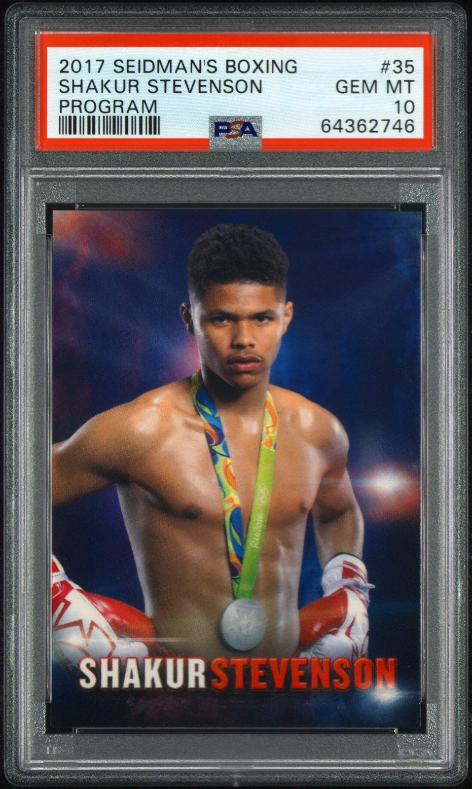 2017 SEIDMAN’S BOXING SHAKUR STEVENSON PSA 10 ROOKIE CARD