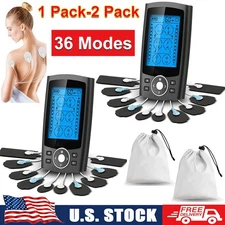 36 Modes Tens Unit Muscle Therapy Pain Relief Stimulator Machine Pulse Massager