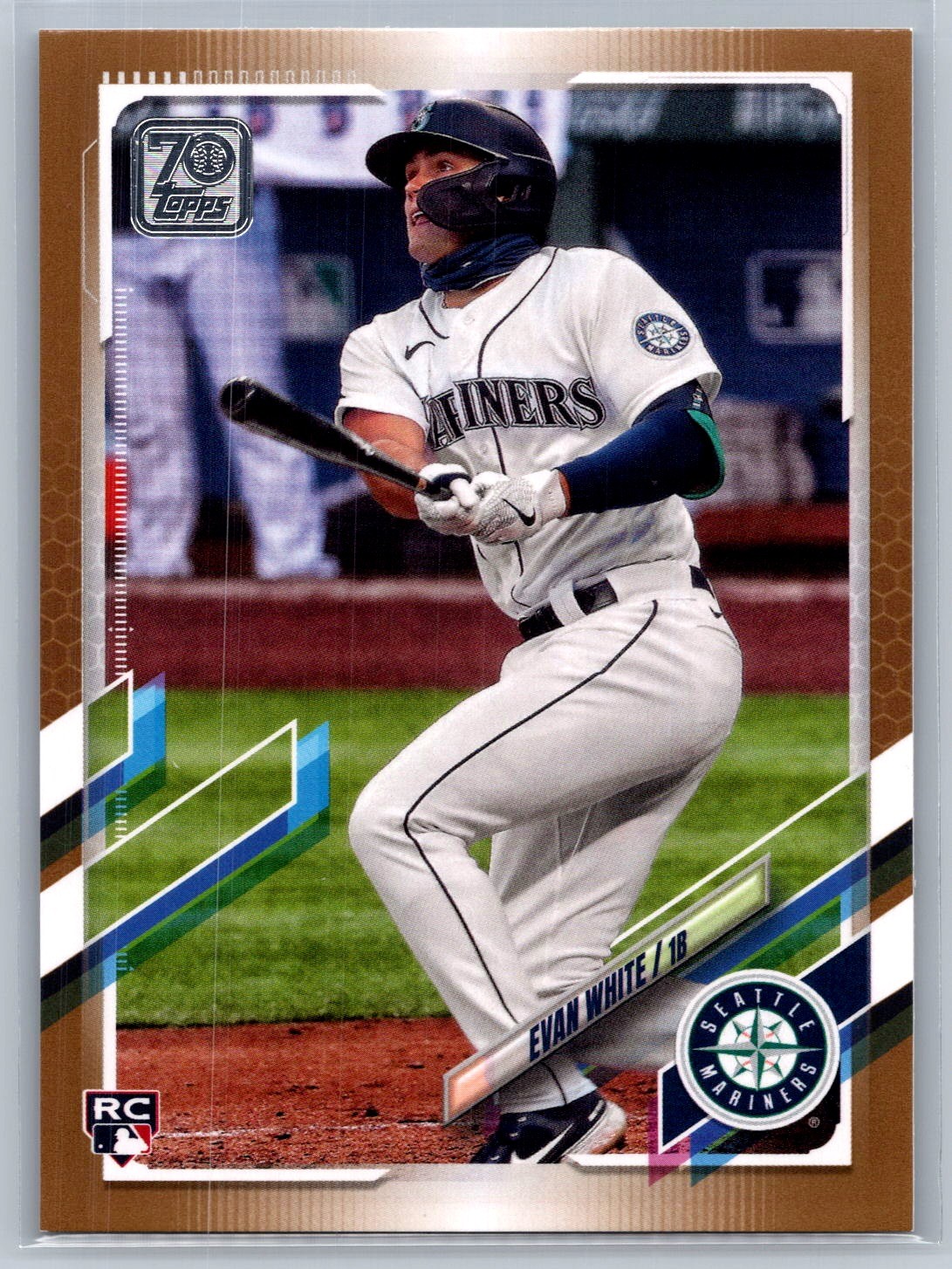 Evan White 2021 Topps #151 Rookie Gold /2021