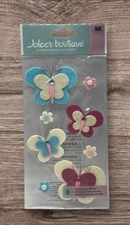 EK Success Jolee's Boutique Dimensional Stickers Felt Butterflies Scrapbook NEW