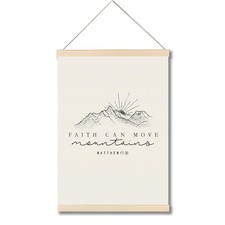Christian Wall Decor, Faith Can Move Mountains Bible Verse Wall Art, Matthew ...