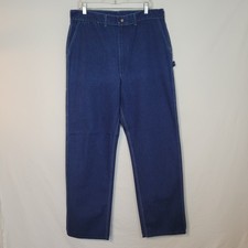 VTG OshKosh Bgosh Mens Carpenter Jeans Made in USA Blue Denim TAG 36x34 401-0112