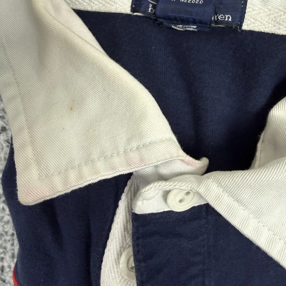 Polo Ralph Lauren Rugby Shirt Youth XL Navy Red Striped Long Sleeve Pony Logo - Image 3 of 4