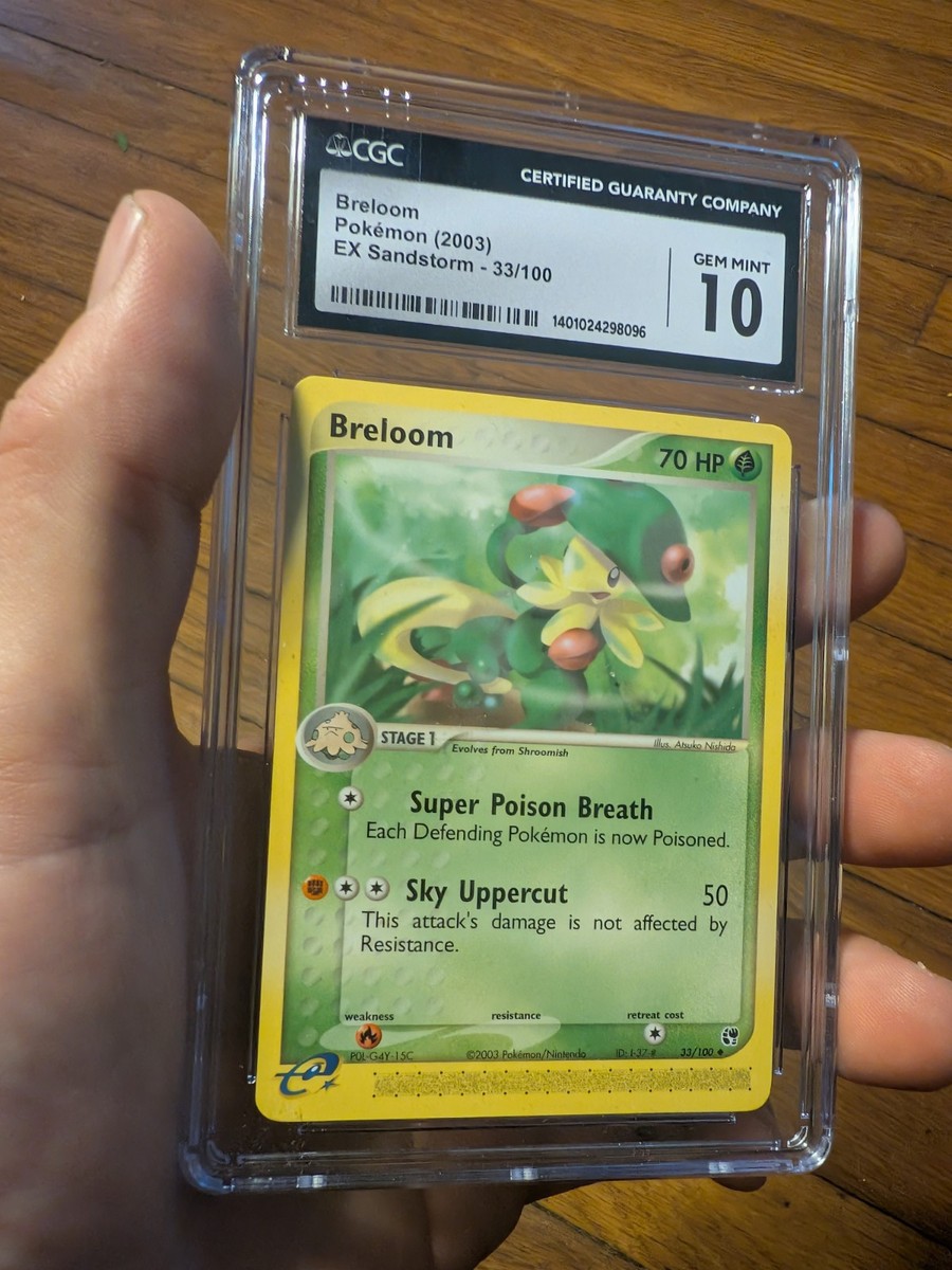 POP 11) 2003 Pokemon EX Sandstorm 33/100 Breloom - CGC 10 GEM MINT