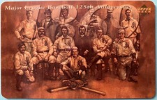 Scheda telefonica Major League Baseball 125° anniversario calza rossa giocatori come nuova