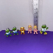 lot of  6 Disney  Muppet Babies figures Piggy Kermit Fozzie baby  used
