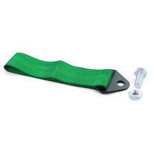 Abschlepphaken Rennsport Abschleppgurt aus Stoff universal 21,5cm Grün