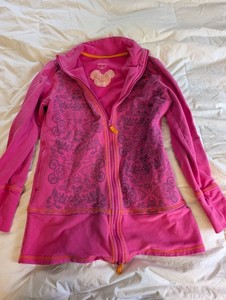 Disney Parks Yoga Mickey Embroidered Zip Up Sweater Size XS