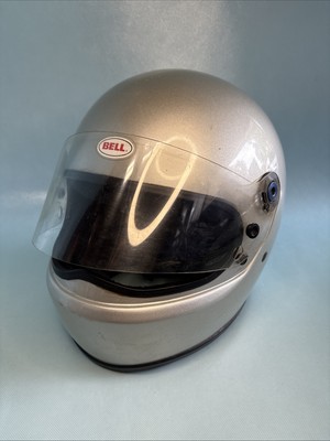 Vintage 1980 Bell Star Helmet Silver w/ Visor Size 7 1/2 | eBay