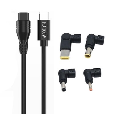 Powerful 100W Type C Charging Cable for Laptops Multiple Connectors Durability