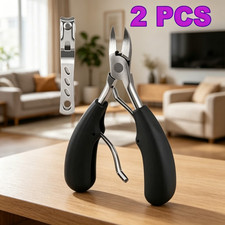 2P Stainless Professional Extra Large Toenail Clippers for Heavy Duty Toe Nail