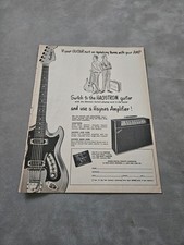 TBOOK46 MAGAZINWERBUNG 11X8" HAGSTROM GITARREN & HAYNES VERSTÄRKER