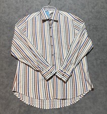 Robert Graham Men's Shirt size L Long Sleeve button up shirt 100 cotton -157