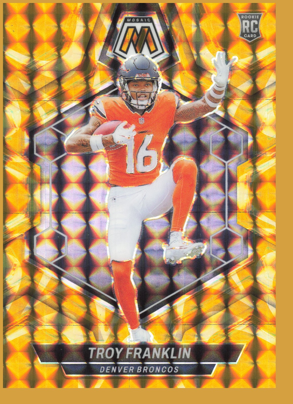 2024 Panini Mosaic #378 Troy Franklin Mosaic Reactive Yellow