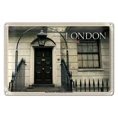 Blechschild Städte London The Sherlock Holmes Museum 30x20cm
