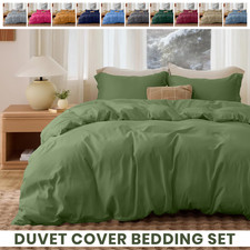 Reversible Duvet Quilt Cover with Pillow Shams Soft Comforter Covers Twin Queen
