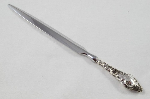 Antique Birmingham Sterling Silver Handle Letter Opener Charleston Pattern 1908 - Picture 2 of 6