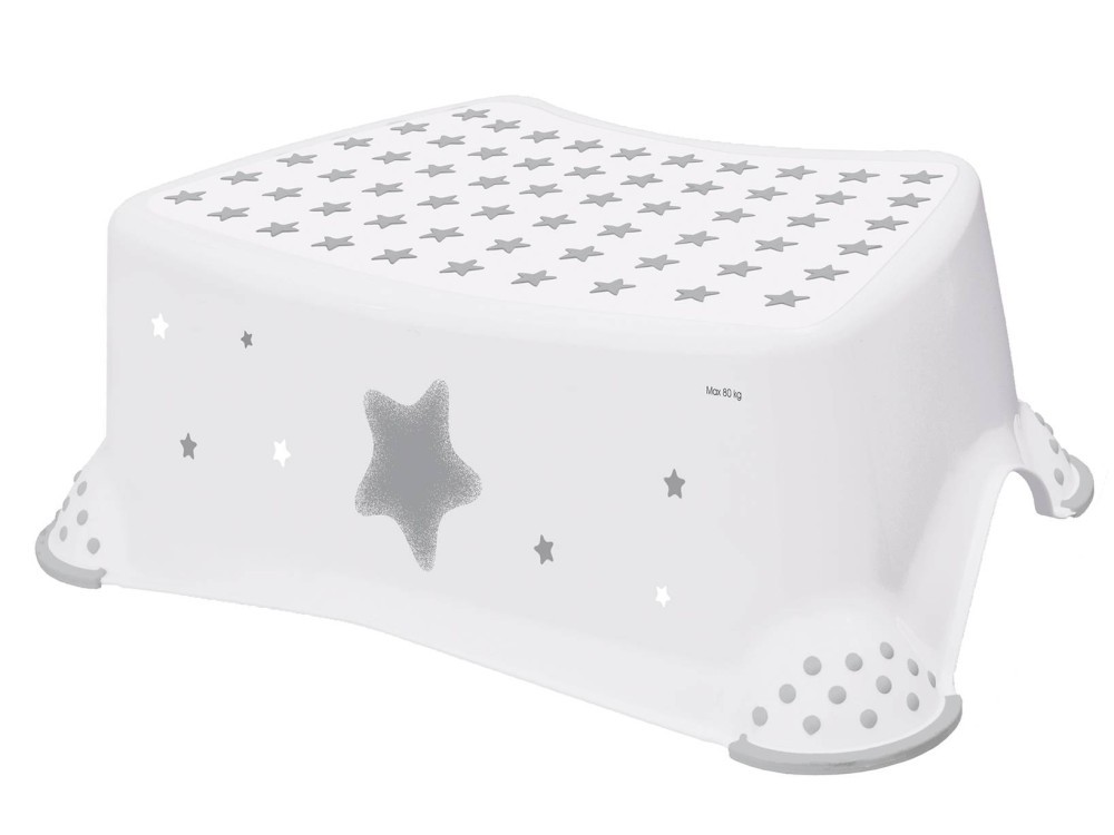 Step 1 Step Stars Dimensions 27x14x42 White and Gray Lulabi