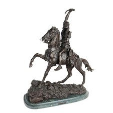 Scultura Antica Il Trionfo Copia Frederic Remington 900 Bronzo Marmo Stati Uniti